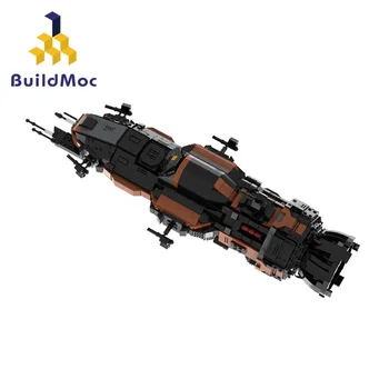 BuildMoc Rocinante- Легкий Фрегат класса Корвет MCRN - Tachi Среднего Масштаба Expanse Donnager Военный Корабль Кирпичи Игрушки Для детей Подарки для малышей