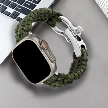 pulseira для apple watch ultra band ultra 2 49 мм нейлоновый ремешок iwatch 9 8 7 45 мм 41 мм se 6 5 4 44 мм 40 мм 3 42 мм 38 мм браслет