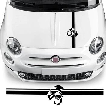 Наклейка Для Укладки Крышки Капота Автомобиля Fiat Punto 500 Panda Abarth 595 Tipo Scorpion Decor Наклейки Виниловые Аксессуары Для Автотюнинга