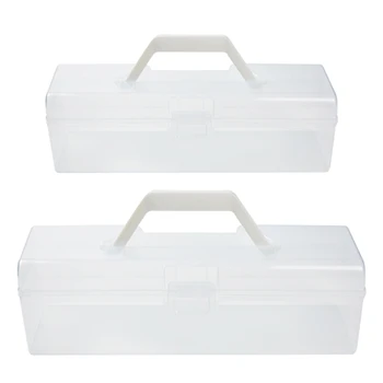68TA Многофункциональный ящик для инструментов, прозрачный контейнер для материалов для декоративно-прикладного искусства, для хранения и транспортировки