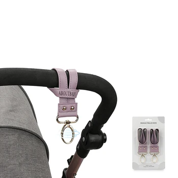 Модная вешалка для сумок из искусственной кожи, крючки для детских колясок, поворотные на 360 градусов зажимы для детской коляски, универсальные зажимы для сумок для подгузников