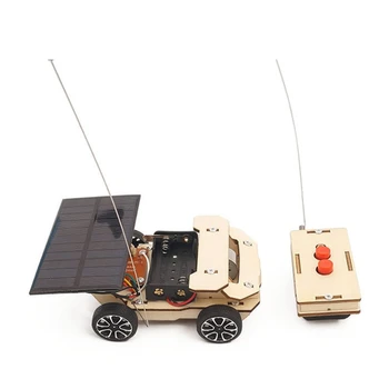 DIY STEM Собирает Солнечный Пульт Дистанционного Управления RC Модель Автомобиля Развивающие Игрушки Science Technology Car Toys Set Для Детских Подарков