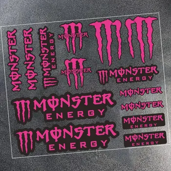 Виниловые наклейки Monster Energy с логотипом, набор наклеек для YAMAHA HONDA SUZUKI KAWASAKI BMW