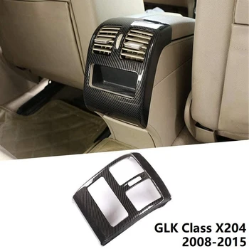 Для Mercedes-Benz GLK X204 200 260 300 350 360 2008-15 Задний Ряд Вентиляционное Отверстие Кондиционера Крышка Розетки Переменного Тока В стиле Углеродного Волокна