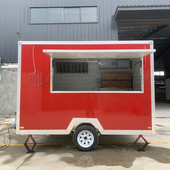 Передвижной продовольственный трейлер Киоск с мороженым, тележка для соков, хот-догов, мини-продовольственный трейлер с полностью оборудованной кухней, продажа закусок, небольшой продовольственный грузовик