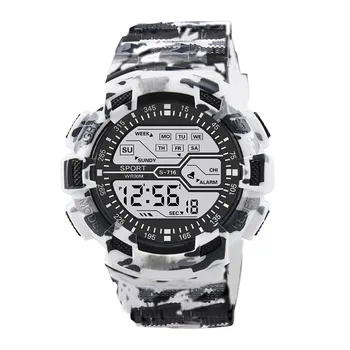 Простой и стильный модный водонепроницаемый мужской ЖК-цифровой секундомер для мальчиков, дата, резиновые спортивные наручные часы, креативный подарок Reloj