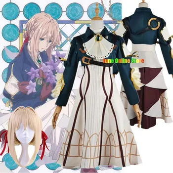 Disfraz de Anime Violet Evergarden para mujer, vestido de sirvienta de princesa, disfraz de Halloween, talla XS-3XL
