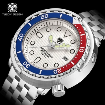 Мужские часы TUEDIX DESIGN Tuna От ведущего бренда класса Люкс NH35A, наручные часы из автоматической механической стали, 300-метровое Водонепроницаемое Сапфировое стекло.