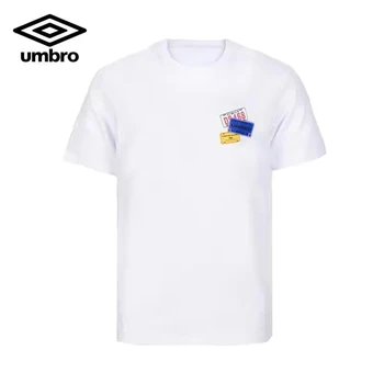 2023 Новая Классическая футболка UMBRO High Street с простым буквенным логотипом, свободная Белая футболка с короткими рукавами и черными каракулями