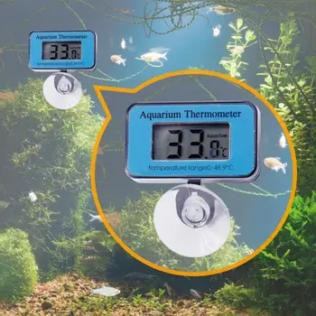 ЖК-цифровой аквариумный термометр для аквариума, практичное управление, простой в использовании, погружной измеритель температуры воды с возможностью всасывания.
