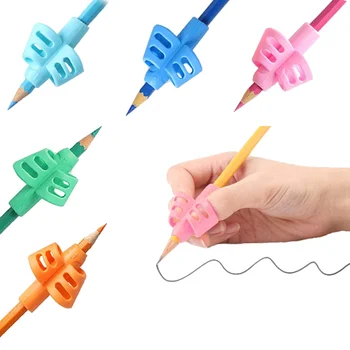 Силиконовые ручки LE Three Fingers, Канцелярские принадлежности для студентов, Учебное оборудование, силиконовые ручки, коррекция письма ребенка