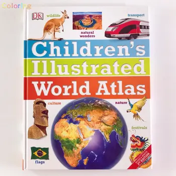 Детский иллюстрированный атлас мира от DK, о различных традициях, политике и экономике с помощью захватывающих изображений и фрагментов фактов