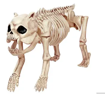 Высококачественная имитация животного собака со светодиодной подсветкой модель скелета собаки-молнии скелет кости для украшения бара на Хэллоуин