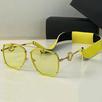 Новые женские Солнцезащитные Очки Из ацетата, Квадратные очки, ретро-Винтажные Цветные Солнцезащитные Очки, Эстетические Модные Солнцезащитные очки VE2233, оригинальная коробка