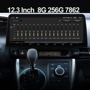 Для Toyota Wish 2010 2016 Автомобильный видеоплеер с 12,3-дюймовым экраном Android 13 2Din Радио Стерео GPS Мультимедийное головное устройство Carplay