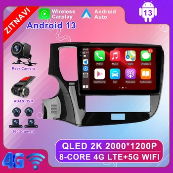 10,1-Дюймовый Android 13 Для Mitsubishi Outlander 3 III GF0W GF0W GG0W 2018 - 2021 Автомобильный Радиоприемник WIFI Без 2din ADAS DSP BT Мультимедиа RDS