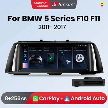 Junsun AI Voice Беспроводной CarPlay Автомобильный Радиоприемник Мультимедиа Для BMW 5 Серии F10 F11 2011-2017 CIC NBT 4G DSP Andorid Auto GPS 2din