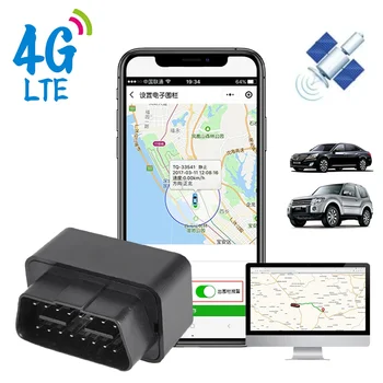 2G / 4G Мини OBD GPS Трекер 12V-24V Автомобильная Противоугонная Сигнализация Устройство Слежения SMS-вызов Геозона Локатор Бесплатное приложение для iOS Andriod