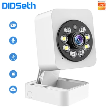 Мини-камера DIDSeth 1080p Tuya Smart Home для обеспечения безопасности в помещении, IP-камера обнаружения движения человека, Wi-Fi Камера видеонаблюдения.