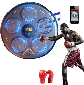 Умная музыкальная боксерская машина, настенный Bluetooth-тренажер Smart Fun Punch Boxing Trainer, настенные мишени для ударов, подходящие для дома