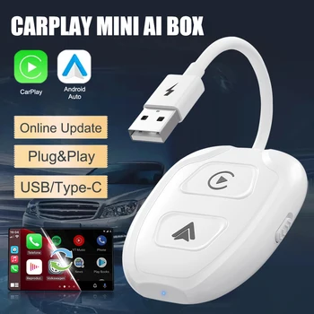 Беспроводной адаптер USB/Type C CarPlay Android Auto, подключаемый к беспроводному адаптеру CarPlay, Подключи и играй Беспроводной ключ Carplay