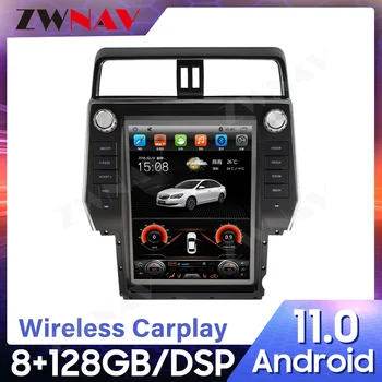 Для Toyota Prado 150 LC150 J150 2018 Android 11 128G CARPLAY DSP Tesla Автомобильный Мультимедийный Плеер GPS Радио Аудио Стерео