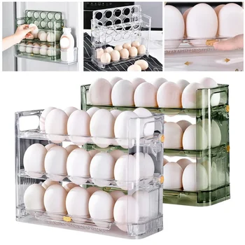Холодильник с банкой для яиц Кухонные Коробки для еды Лоток для хранения Новых слоев Коробка Be Контейнеры 30 Органайзеров Три
