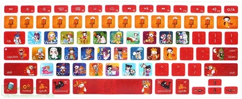 Чехол для клавиатуры с героями мультфильмов о боевых искусствах, силиконовая кожа для MacBook Air 13.3 для MacBook Pro 13 15 с Retina или без нее