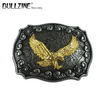 Оптовая продажа Bullzine пряжка для ремня Eagle из цинкового сплава с золотой и оловянной отделкой FP-03523 подходит для ремня шириной 4 см
