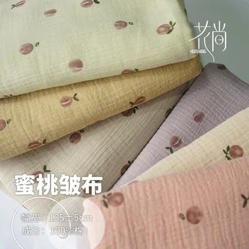 Новая японская и корейская домашняя одежда из двойного марлевого крепа с мелким цветочным рисунком, пижамная ткань