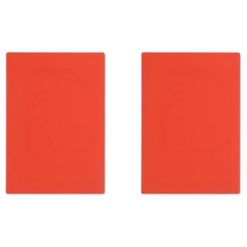 2 листа резиновых штампов для лазерного гравировального станка формата А4 2,3 мм (оранжево-красный)