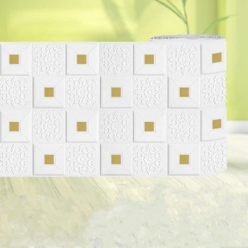 70см*1м 3D Наклейки На Стены С Золотыми Блестками, Противообрастающие Обои Без Запаха для Украшения Потолочных Стен