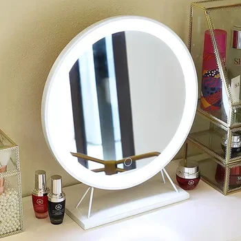 Светодиодное Круглое Декоративное Зеркало Для Макияжа Circle Косметическое Настольное Зеркало, Стоящее В Рамке для Рукоделия Espelhos Home Styling YX50DM