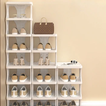 Многослойная Складная Простая Маленькая Полка Для Обуви, Узкий Шкаф Для Хранения Бытовой Обуви, Обувной Шкаф