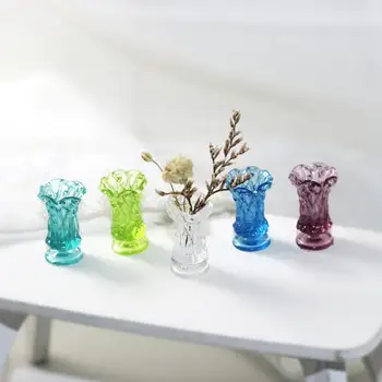 Красочная мини-ваза, хорошее мастерство, удобное ощущение руки в соотношении 1/12, мини-ваза для цветов, модель Jardiniere для украшения