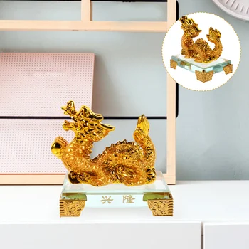1 Комплект Ретро Фигурка дракона из смолы, декор для рабочего стола, Статуя Зодиакального Дракона, Фигурка животного из смолы