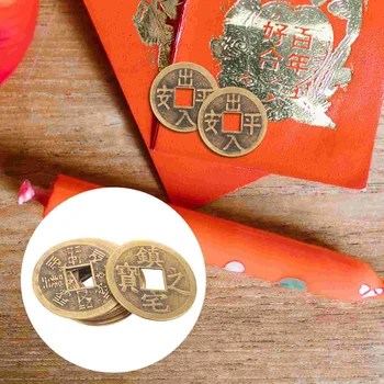 8 Шт. Медные монеты Украшения для ванной комнаты Удача Дизайн в китайском стиле Старинный Винтажный Нежный