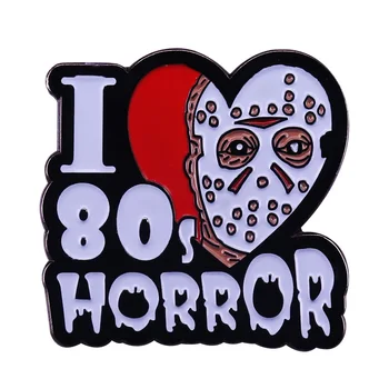 Эмалевая булавка для фильмов ужасов 80-х годов Я действительно любила фильмы ужасов 70-х и 80-х, это было моим любимым местом.