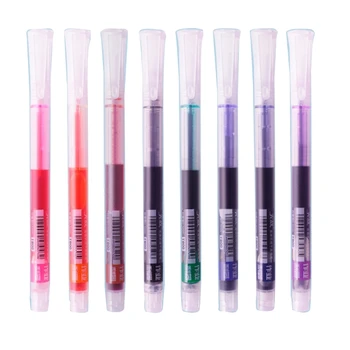 шариковые ручки 10x0, 5 мм, цветные нейтральные ручки, прямые жидкие гелевые ручки L21D