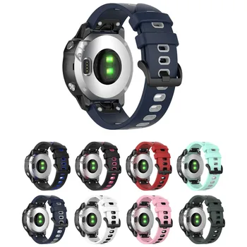Двухцветный Ремешок для часов Garmin Fenix 7S/6S/6S Pro/5S/5S и 20 мм 5,5-8,7-дюймовый Силиконовый ремешок Для быстрой замены