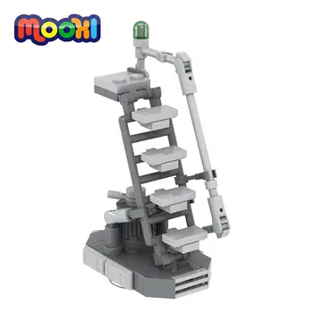 MOOXI Movie 64Pcs MOC Brick City Военный Самолет Посадочные Лестницы Совместимые Фигурки Строительные Блоки Детские Игрушки Подарок MOC2143