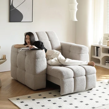 Интеллектуальный электрический телескопический диван с функцией учебы и отдыха во французском кремовом стиле