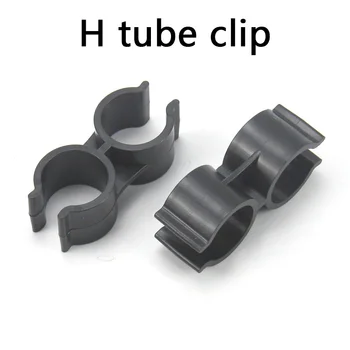 Труба, двойной пластиковый зажим для трубы, соединитель типа H, зажим для трубы, соединители для воды в саду, соединения труб из ПВХ, 1 шт.