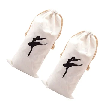 Холщовая сумка-рюкзак на шнурке из 2 предметов, многофункциональная танцевальная обувь для латиноамериканских танцев, белая балетная обувь для малышей