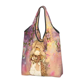 Мультяшные сумки для покупок с продуктами Sarah Kay, забавные сумки через плечо для покупателей, портативная сумка Kawaii для девочек большой емкости