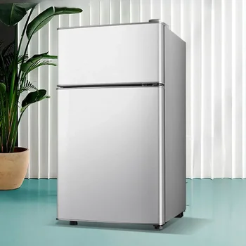 [Первоклассная энергоэффективность] Мини-холодильник Amoi, Бытовой маленький двухдверный холодильник для двух человек