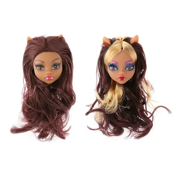 Детская игрушка Монстр С длинными волосами, кукольная голова, пластмассовые Аксессуары для кукол своими руками