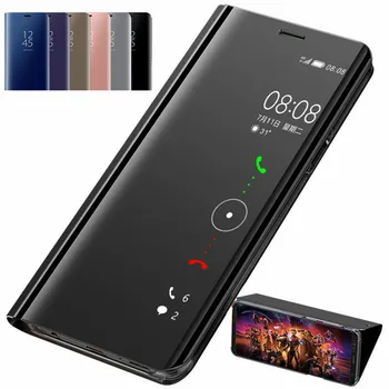 Для Redmi 9T Case Smart Mirror Откидная Магнитная Крышка Телефона Для Xiaomi Redmi Note 9T 9 T Not T9 Xiomi Redme Note9t 5G Подставка Coque