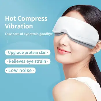 Массажер Для глаз 6D Smart Air Bag Вибрирующий Инструмент Для Ухода За Глазами Горячий Компресс Bluetooth Очки Для Массажа Глаз Усталые Мешки Под Глазами Морщины