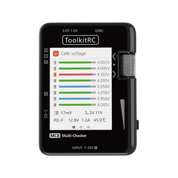 Toolkitrc MC8 Mini 32 Bit Battery Mobile Checker Зарядное устройство для LiPo LiHV аккумулятора